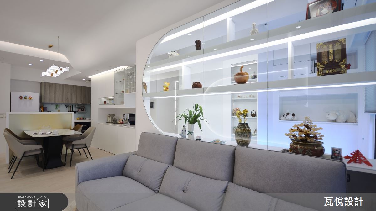 25坪預售屋＿現代風客廳餐廳廚房吧檯中島案例圖片＿瓦悅設計有限公司＿瓦悅_63之18