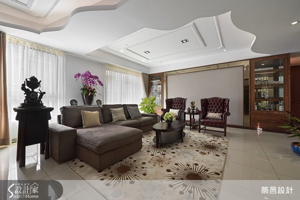 33坪新成屋(5年以下)＿新古典客廳案例圖片＿築邑企業有限公司＿築邑_07之1