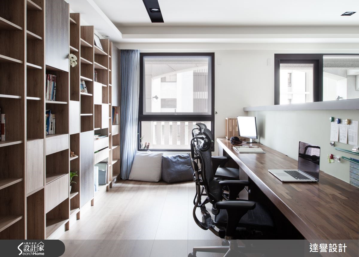 45坪新成屋(5年以下)＿現代風書房案例圖片＿達譽設計＿達譽_18之2