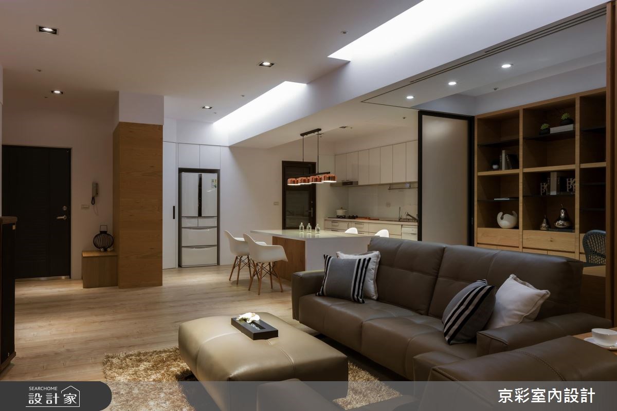 45坪老屋(16~30年)＿現代風玄關客廳餐廳廚房案例圖片＿京彩室內設計有限公司＿京彩_02之1