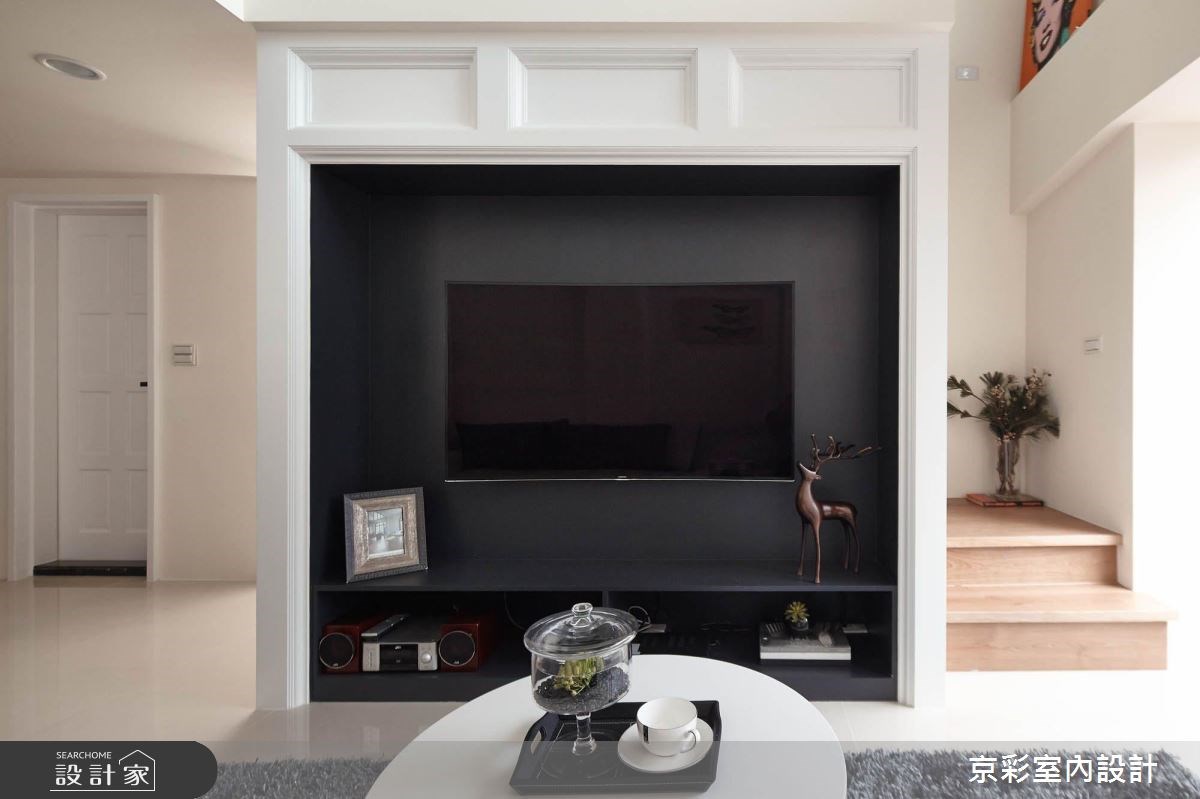 40坪老屋(16~30年)＿新古典客廳樓梯案例圖片＿京彩室內設計有限公司＿京彩_03之4