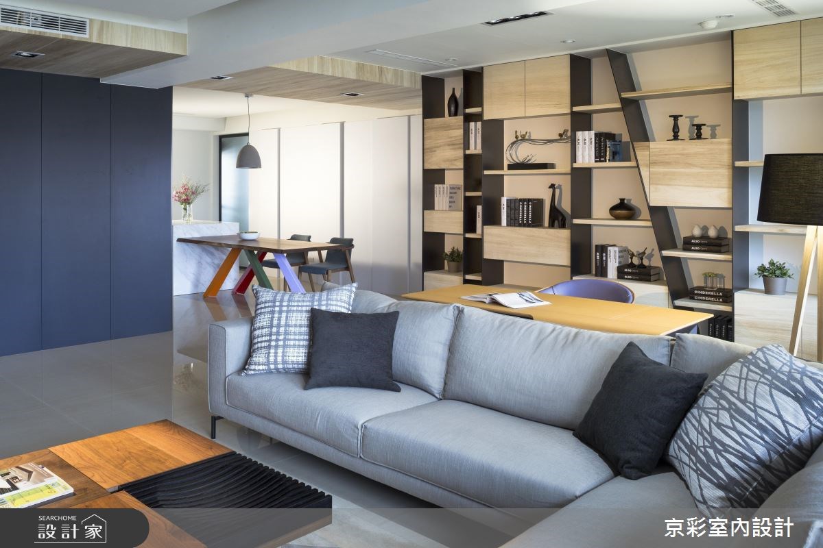 40坪新成屋(5年以下)＿現代風客廳餐廳書房案例圖片＿京彩室內設計有限公司＿京彩_06之1