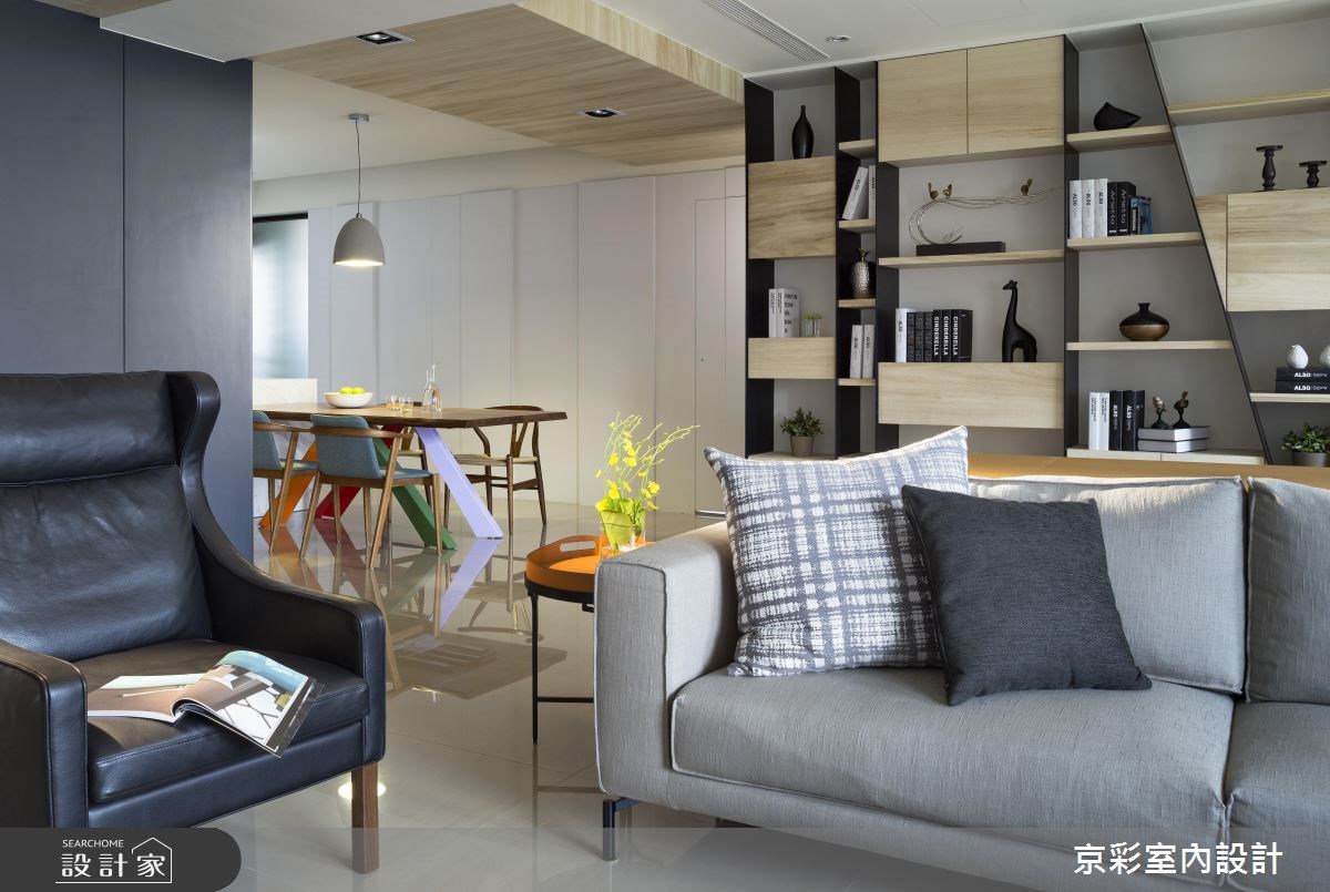 40坪新成屋(5年以下)＿現代風客廳餐廳書房案例圖片＿京彩室內設計有限公司＿京彩_06之2