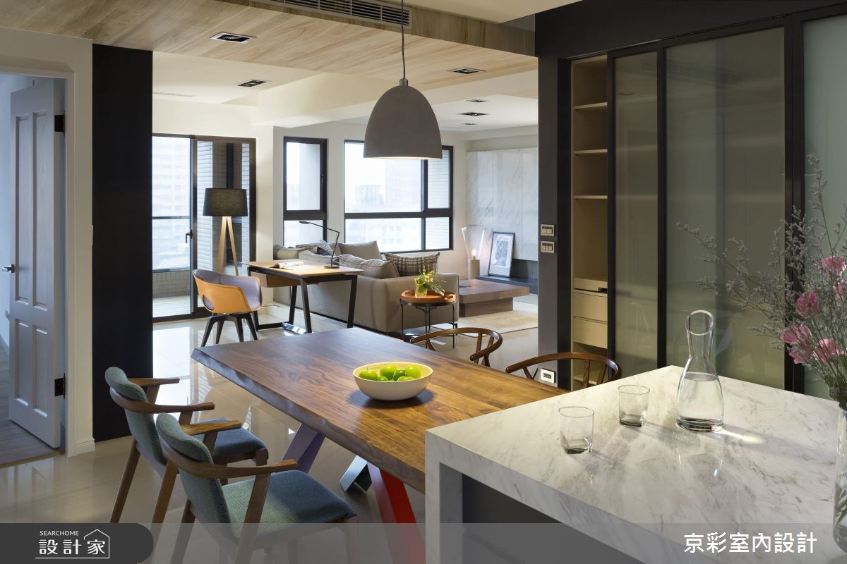 40坪新成屋(5年以下)＿現代風客廳餐廳書房案例圖片＿京彩室內設計有限公司＿京彩_06之8