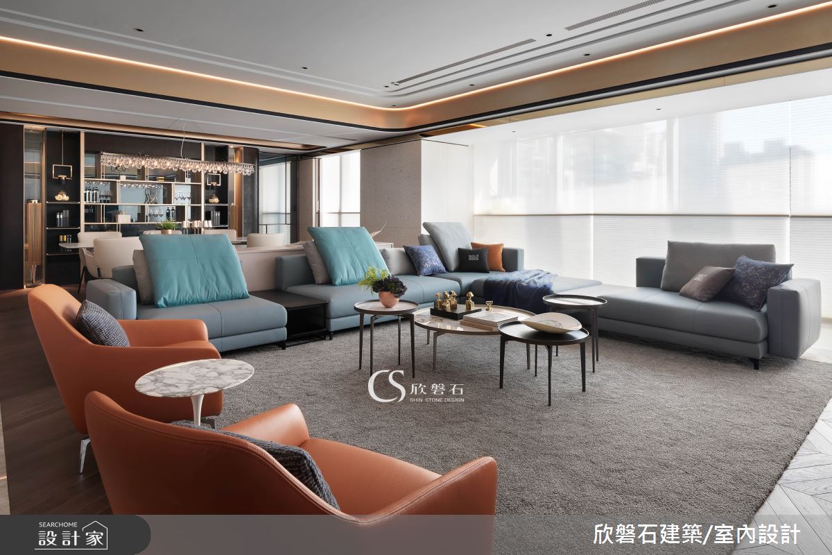 157坪新成屋(5年以下)＿現代風客廳案例圖片＿欣磐石建築.空間規劃事務所＿欣磐石_49-寶輝秋紅谷II之4