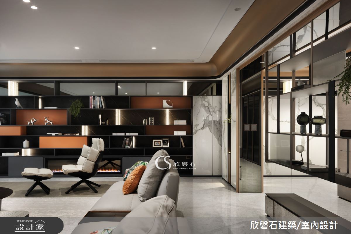 92坪新成屋(5年以下)＿現代風客廳案例圖片＿欣磐石建築.空間規劃事務所＿欣磐石_61-寶輝秋紅谷III之4
