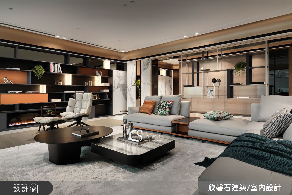 92坪新成屋(5年以下)＿現代風客廳案例圖片＿欣磐石建築.空間規劃事務所＿欣磐石_61-寶輝秋紅谷III之9