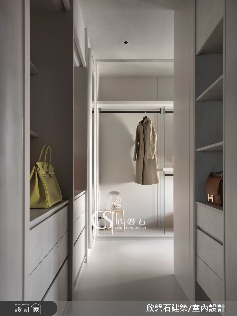 32坪新成屋(5年以下)＿侘寂風更衣間案例圖片＿欣磐石建築.空間規劃事務所＿欣磐石_62-寂境之7