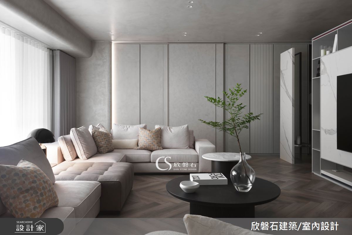 毛胚屋＿侘寂現代風客廳案例圖片＿欣磐石建築.空間規劃事務所＿欣磐石_65-天青之4