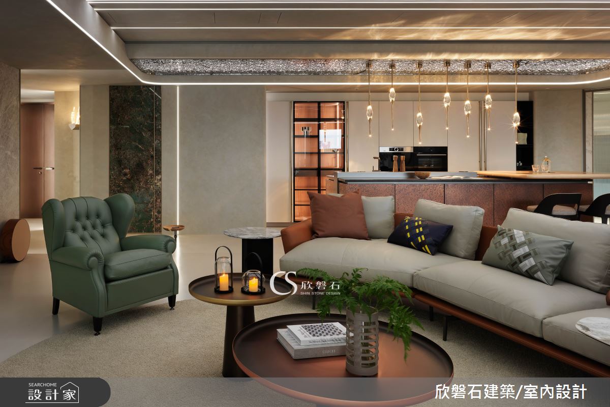 70坪新成屋(5年以下)＿現代風客廳案例圖片＿欣磐石建築.空間規劃事務所＿欣磐石_69-丽格 La bella vita之4