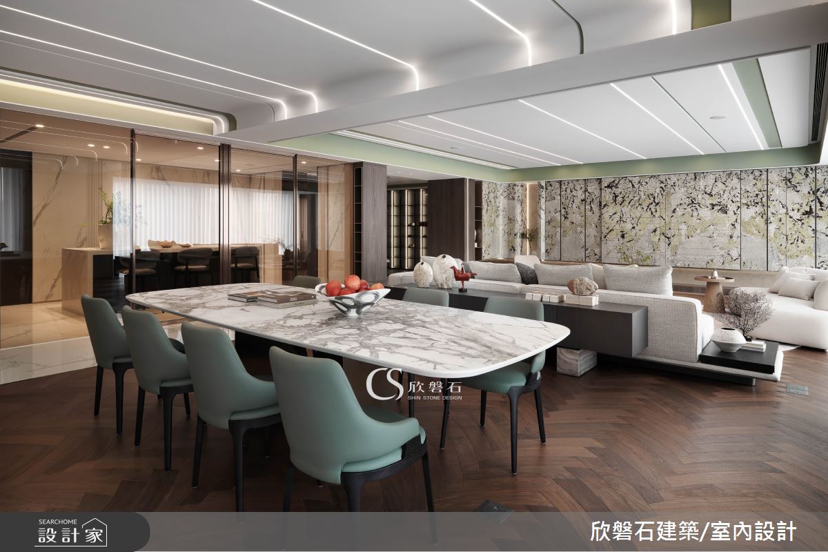 95坪毛胚屋＿混搭風客廳餐廳案例圖片＿欣磐石建築.空間規劃事務所＿欣磐石_74-寶輝秋紅谷VIII之5