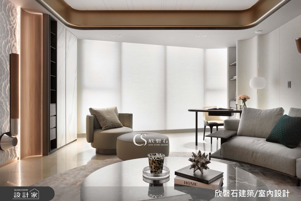 42坪預售屋＿現代風客廳案例圖片＿欣磐石建築.空間規劃事務所＿欣磐石_75-寶輝SKYTOWER II之4