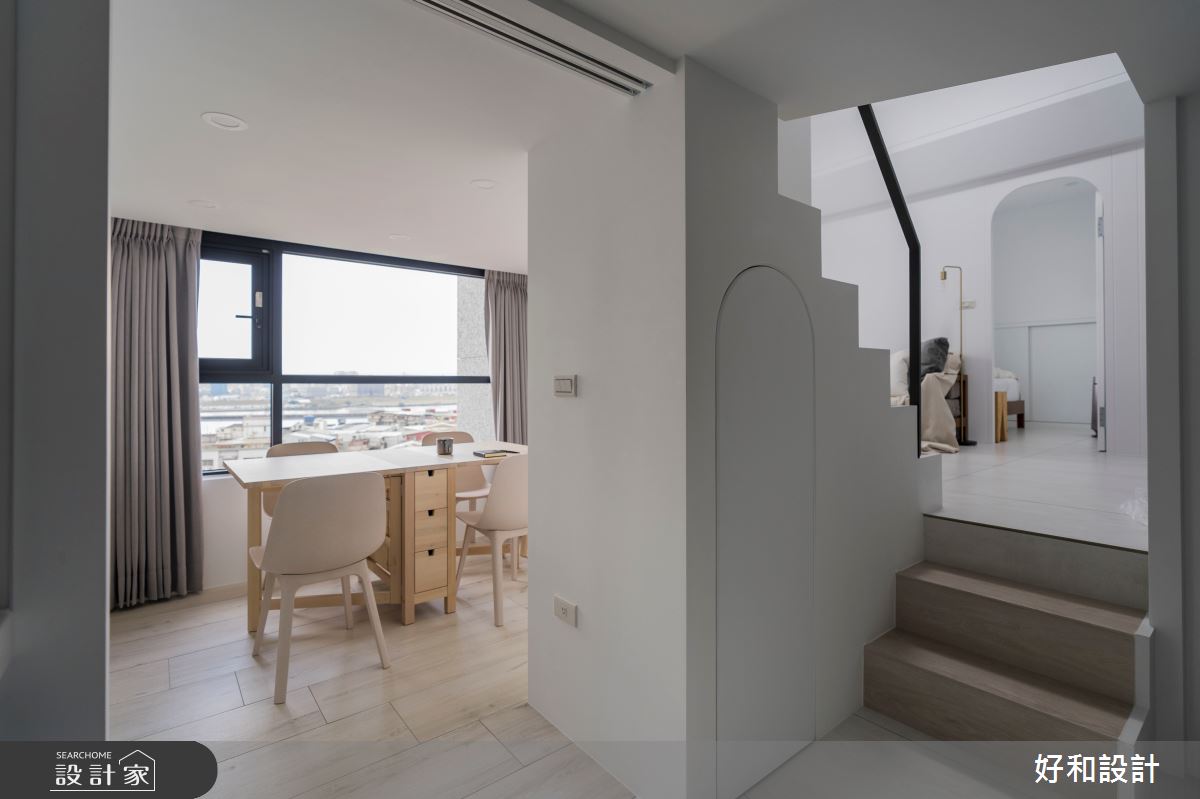 18坪新成屋(5年以下)＿現代風餐廳樓梯案例圖片＿好和設計＿好和_懷居之15