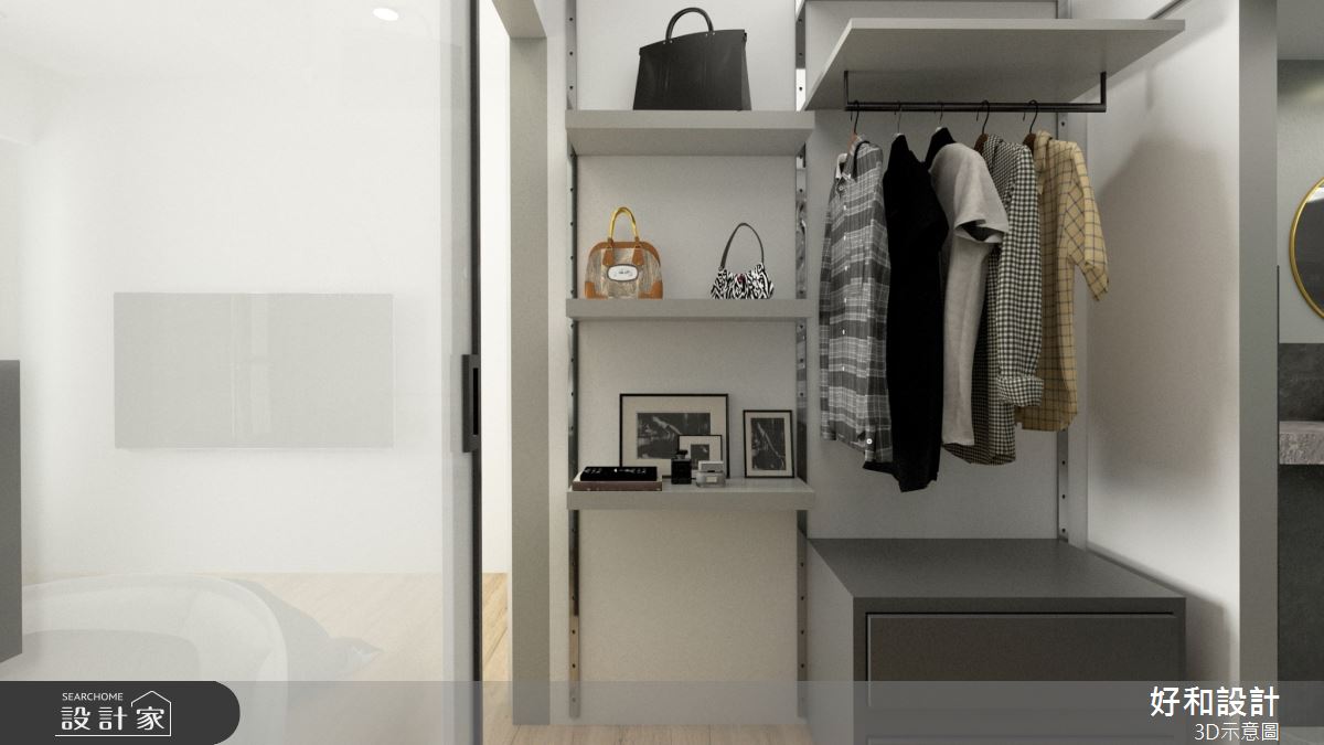 30坪中古屋(5~15年)＿混搭風更衣間案例圖片＿好和設計＿好和_青春之歌之16