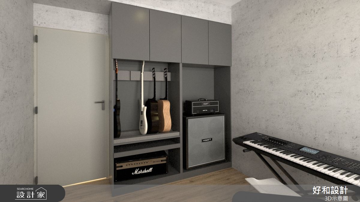 30坪中古屋(5~15年)＿混搭風工作區多功能室案例圖片＿好和設計＿好和_青春之歌之20