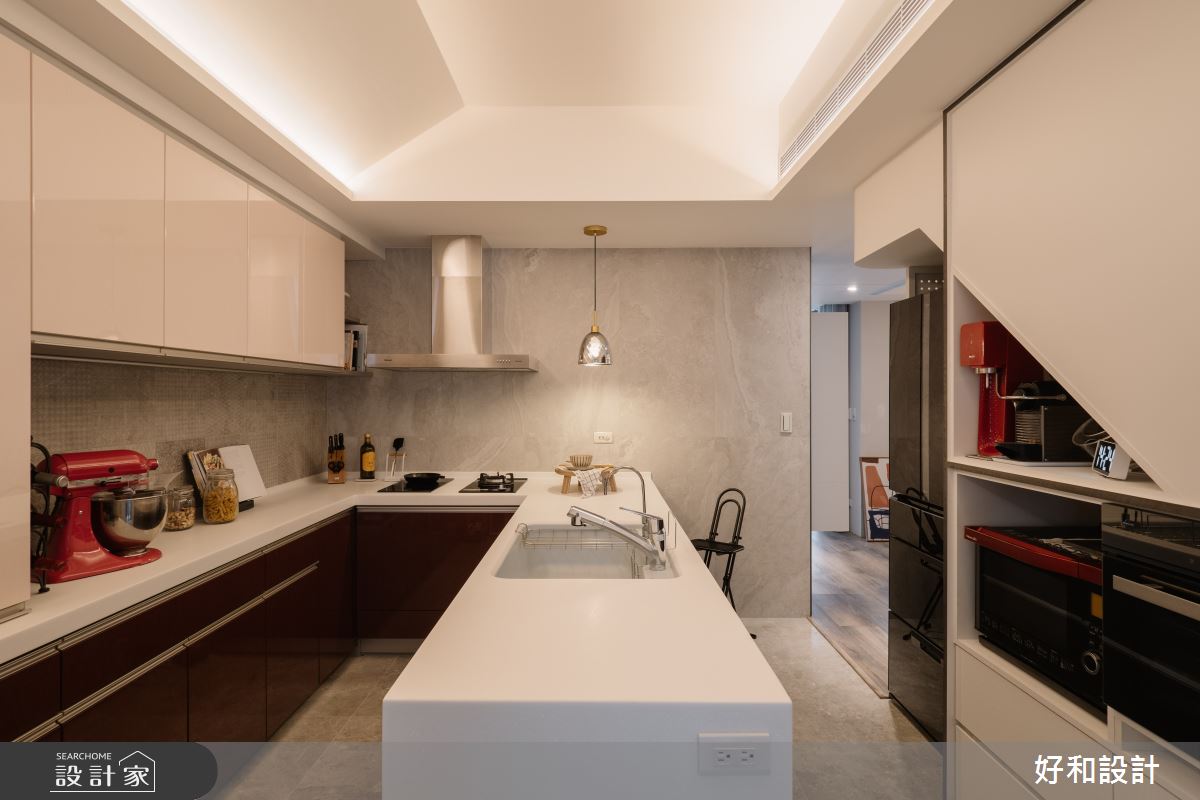 40坪中古屋(5~15年)＿混搭風廚房中島案例圖片＿好和設計＿好和_Balance之20