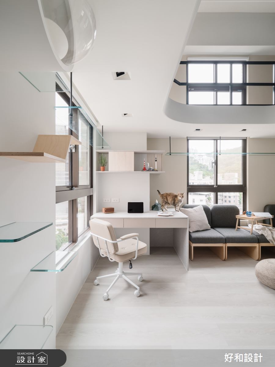 15坪中古屋(5~15年)＿混搭風客廳工作區案例圖片＿好和設計＿好和_優雅漫步| Cattitude之8