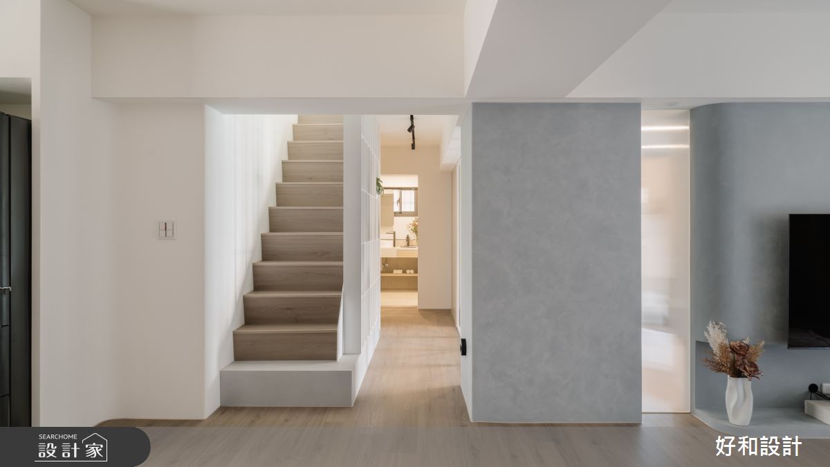 65坪老屋(41~50年)＿簡約風客廳樓梯案例圖片＿好和設計＿好和_長大之後| Grow up之8