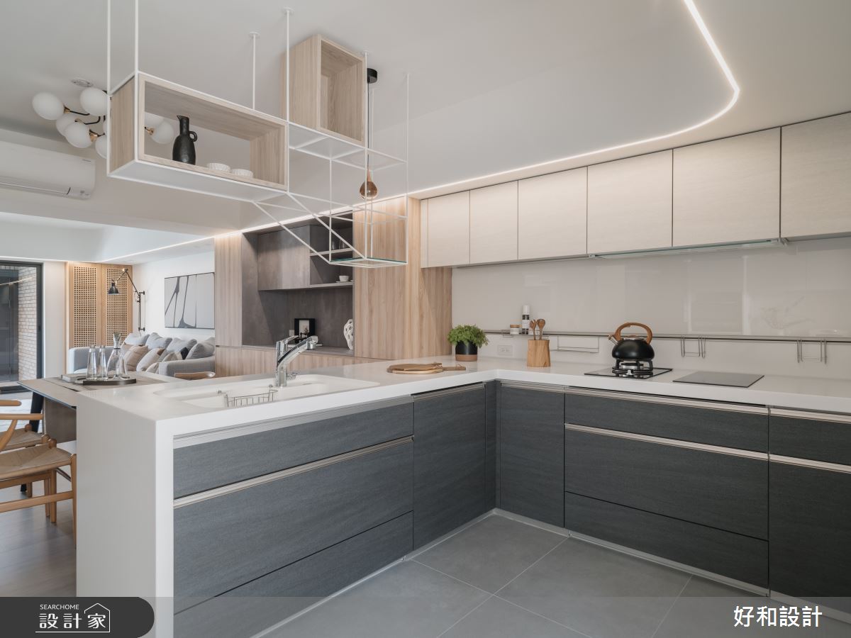 65坪老屋(41~50年)＿簡約風廚房中島案例圖片＿好和設計＿好和_長大之後| Grow up之5