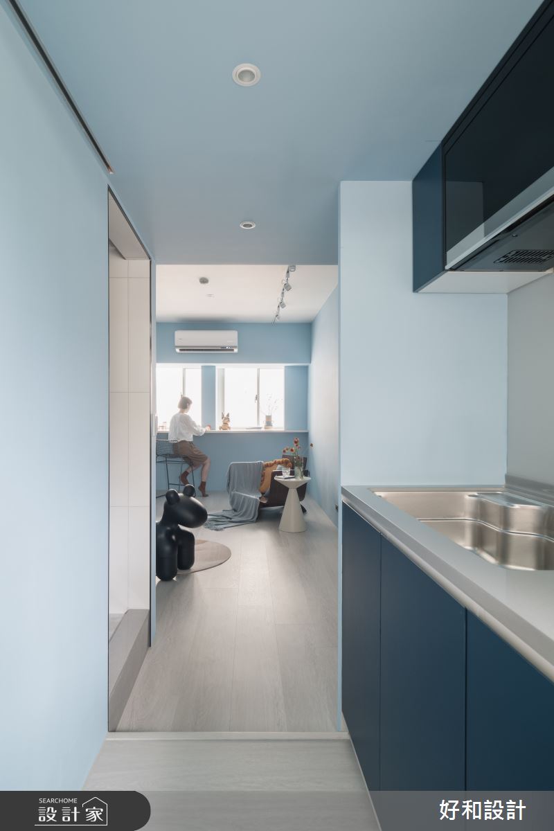15坪中古屋(5~15年)＿現代風客廳廚房案例圖片＿好和設計＿好和_湛藍之間| Between Blues之13