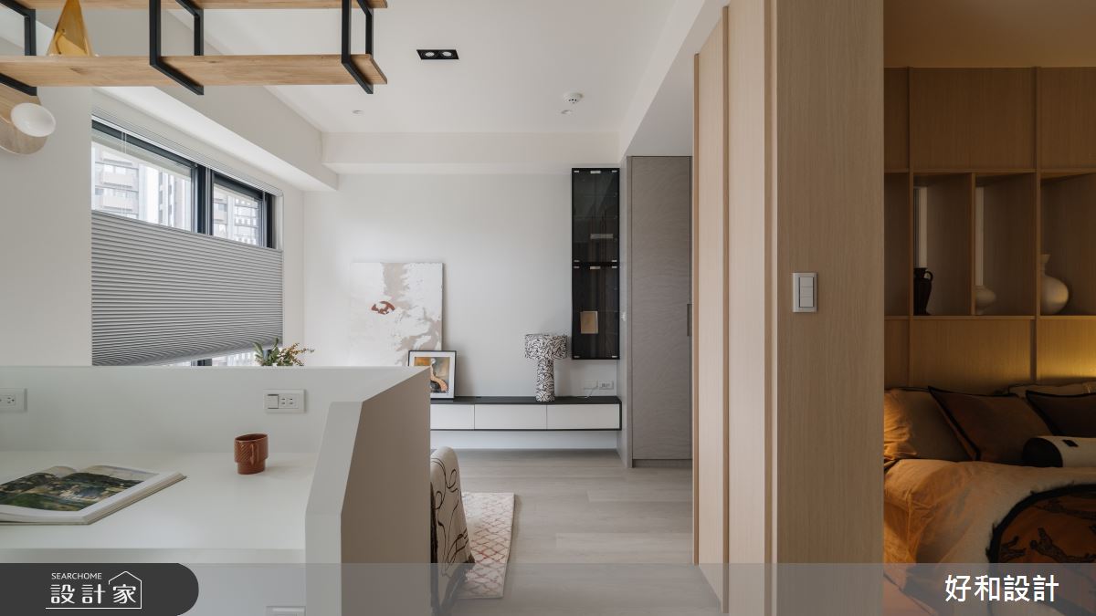 14坪新成屋(5年以下)＿簡約風客廳臥室書房工作區案例圖片＿好和設計＿好和_早午晚安| Good day!之14