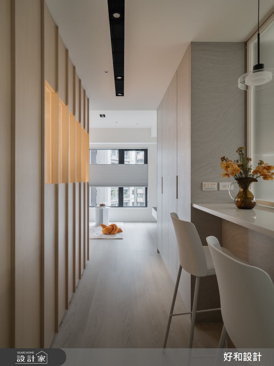 14坪新成屋(5年以下)＿簡約風吧檯走廊中島案例圖片＿好和設計＿好和_早午晚安| Good day!之7