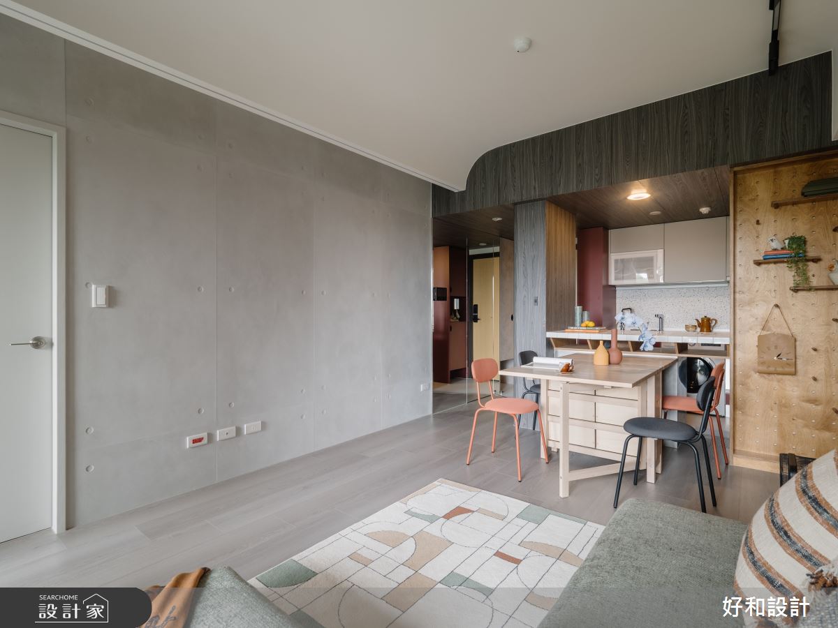17坪預售屋＿復古混搭風客廳餐廳中島案例圖片＿好和設計＿好和_加減乘除| Mutiply之9