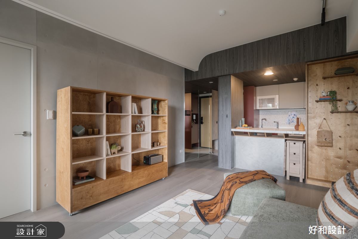 17坪預售屋＿復古混搭風客廳餐廳中島案例圖片＿好和設計＿好和_加減乘除| Mutiply之12