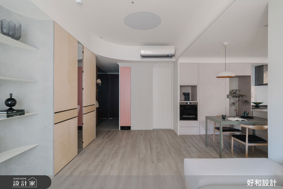 33坪預售屋＿混搭風玄關客廳餐廳案例圖片＿好和設計＿好和_恆星3號| No.3之7