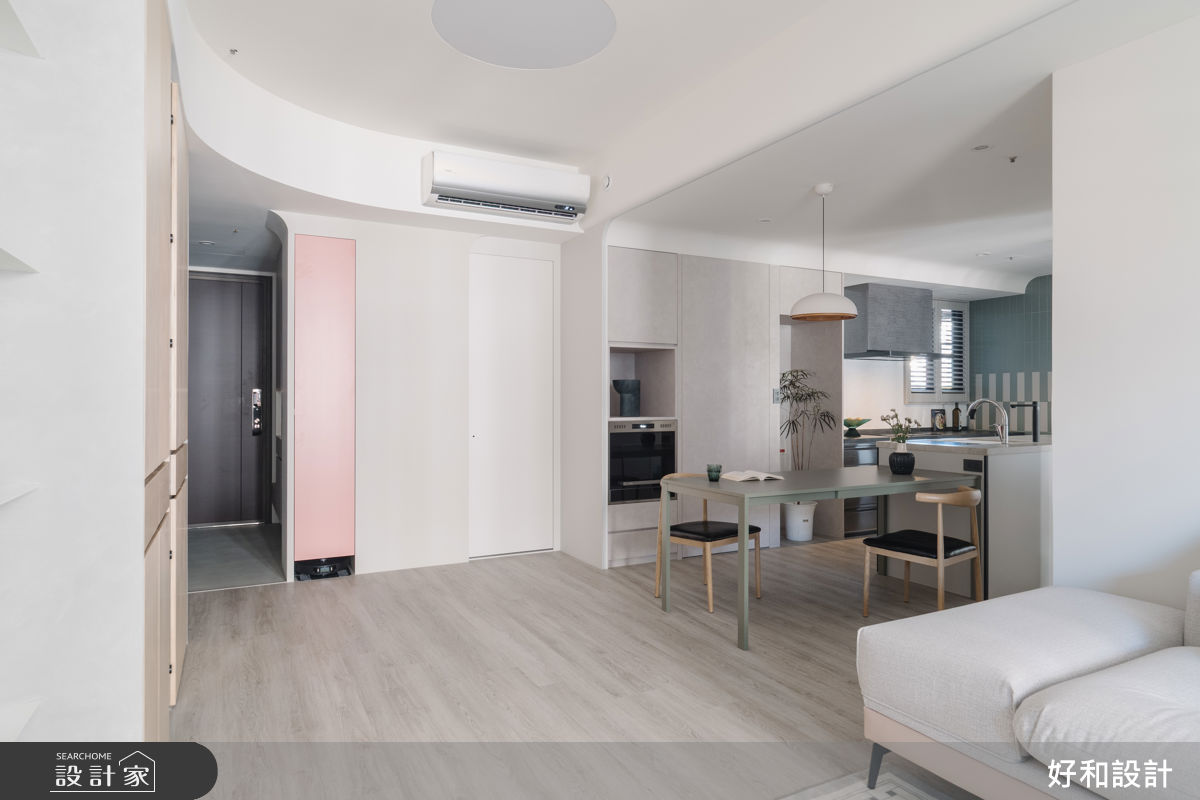 33坪預售屋＿混搭風玄關客廳餐廳廚房中島案例圖片＿好和設計＿好和_恆星3號| No.3之15