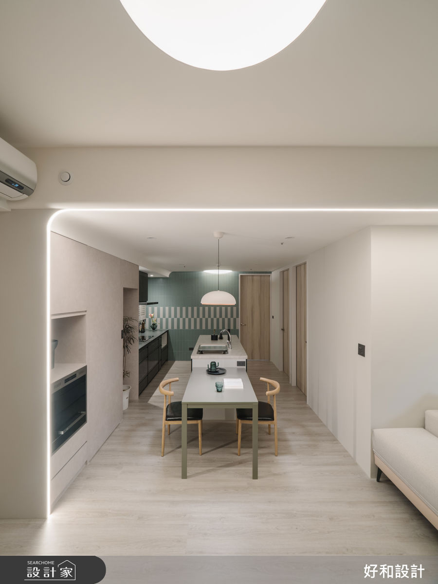 33坪預售屋＿混搭風餐廳廚房中島案例圖片＿好和設計＿好和_恆星3號| No.3之20
