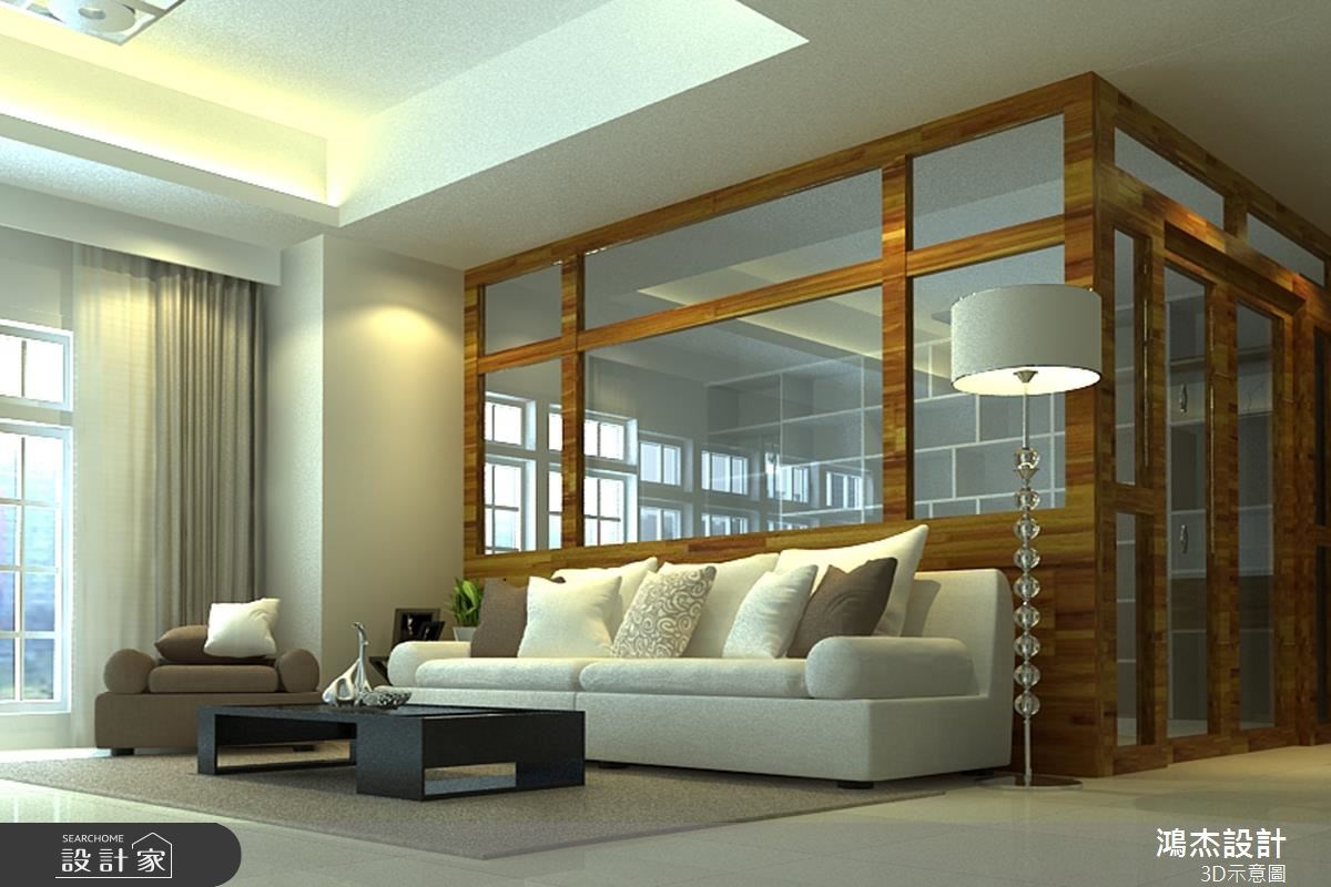 48坪新成屋(5年以下)＿新古典客廳書房案例圖片＿鴻杰室內設計＿鴻杰_02之3