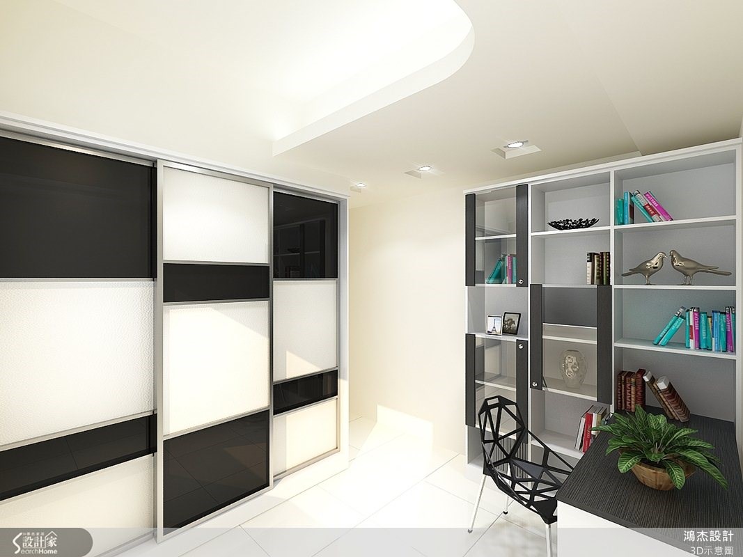 28坪新成屋(5年以下)＿現代風書房案例圖片＿鴻杰室內設計＿鴻杰_04之7
