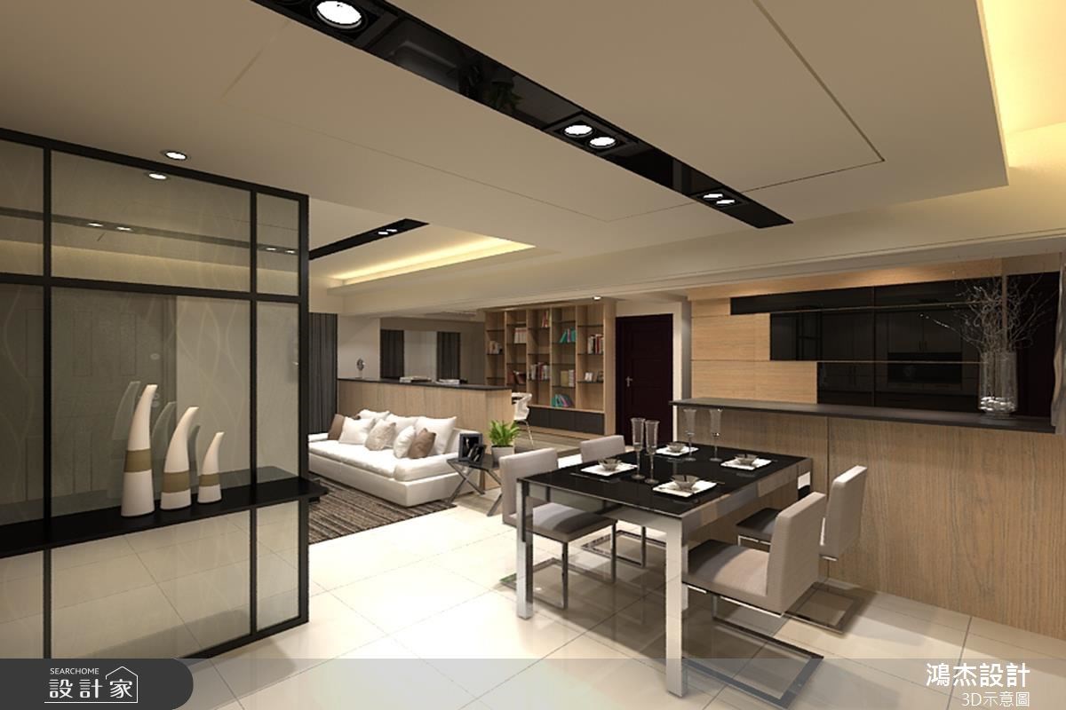 48坪新成屋(5年以下)＿混搭風客廳餐廳吧檯案例圖片＿鴻杰室內設計＿鴻杰_06之5