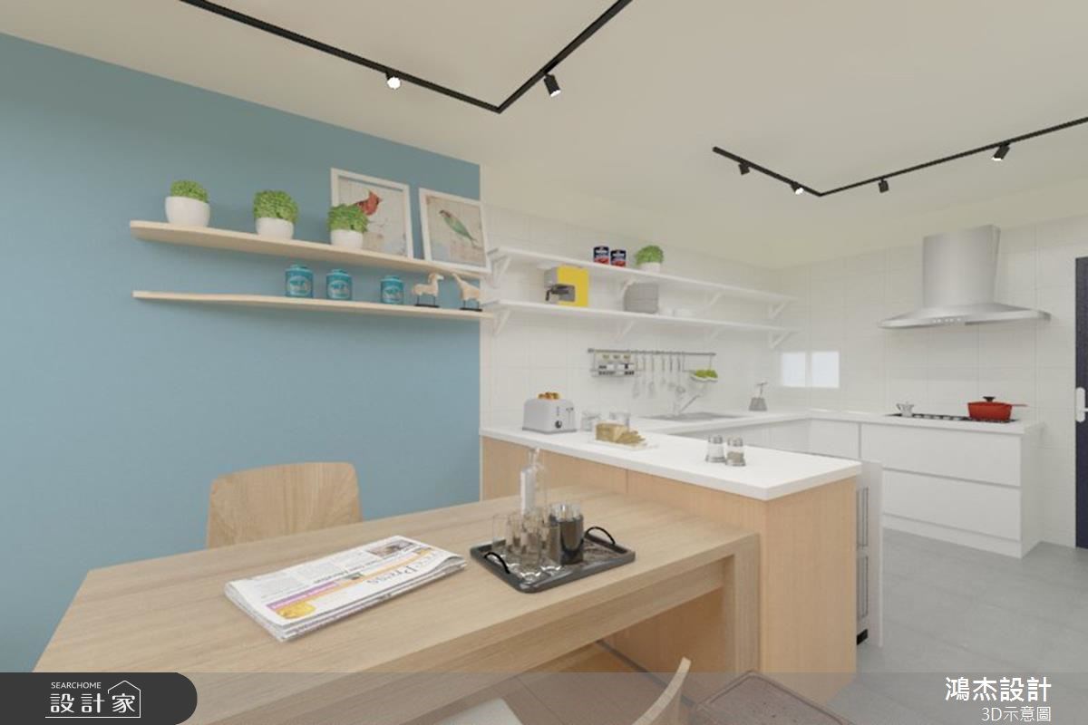 38坪老屋(16~30年)＿北歐風餐廳廚房吧檯案例圖片＿鴻杰室內設計＿鴻杰_08之6