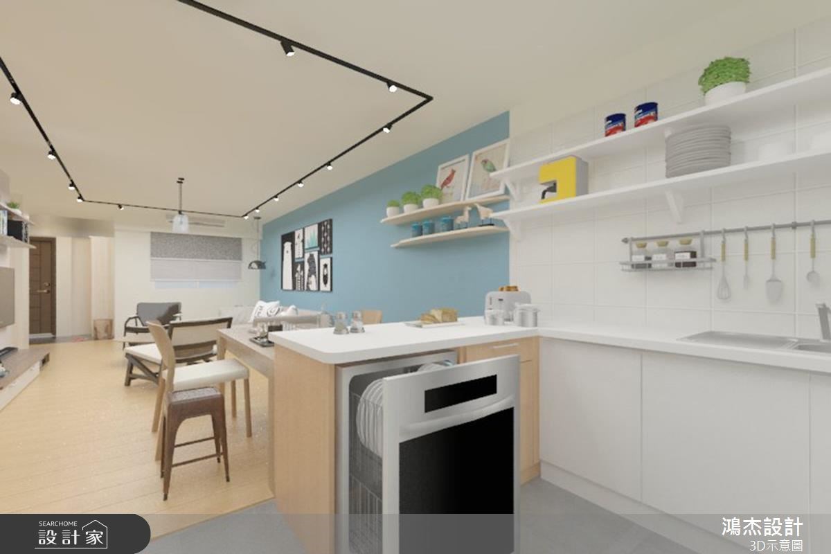 38坪老屋(16~30年)＿北歐風餐廳廚房吧檯案例圖片＿鴻杰室內設計＿鴻杰_08之7