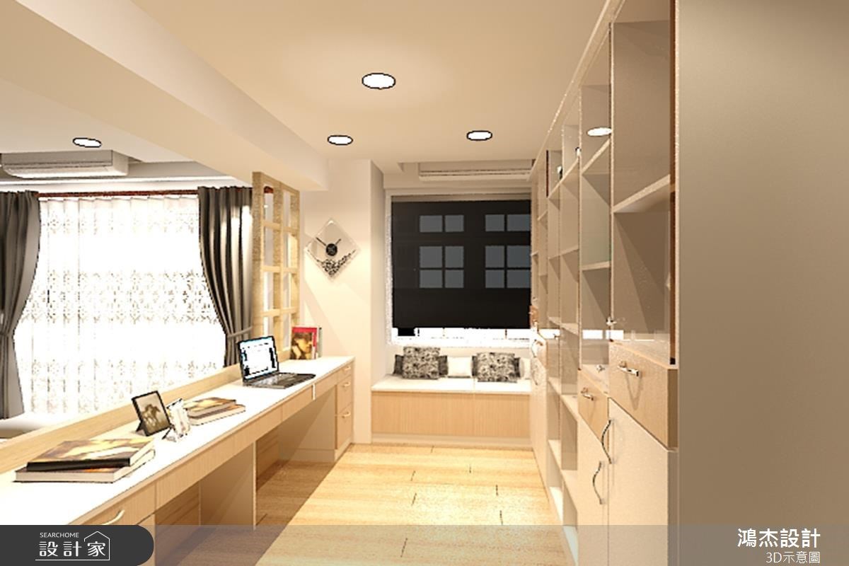 54坪老屋(16~30年)＿混搭風書房臥榻案例圖片＿鴻杰室內設計＿鴻杰_09之4