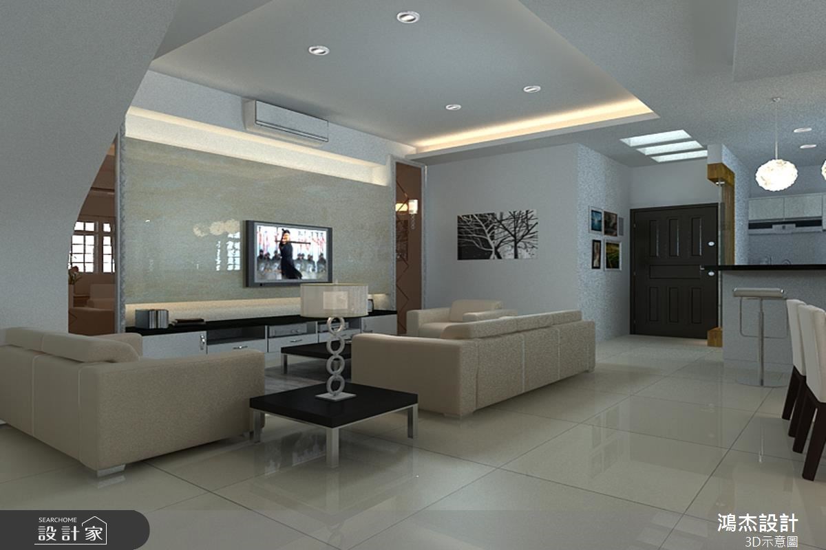 68坪新成屋(5年以下)＿奢華風客廳餐廳吧檯案例圖片＿鴻杰室內設計＿鴻杰_10之2