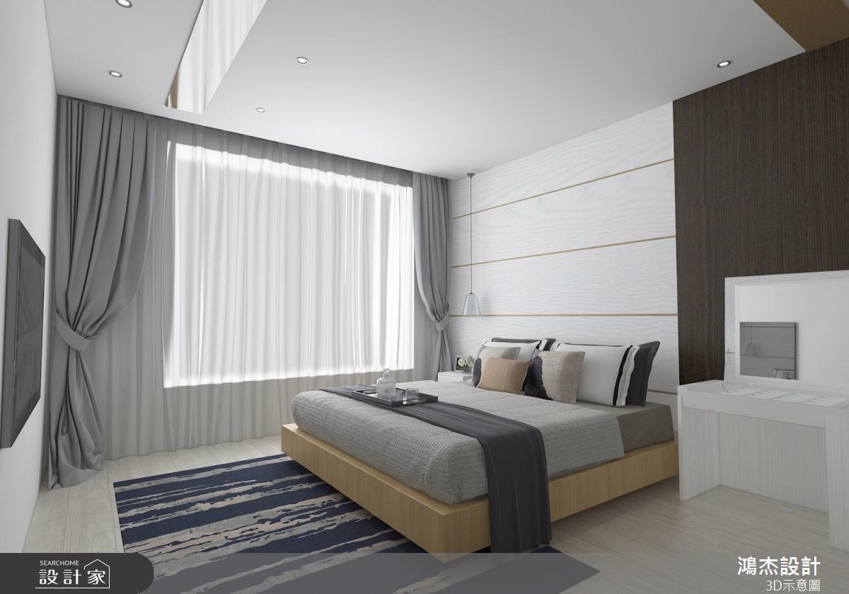 42坪新成屋(5年以下)＿現代風臥室案例圖片＿鴻杰室內設計＿鴻杰_24之5