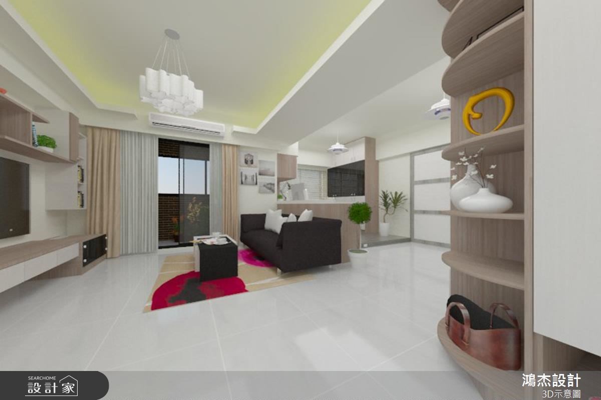 25坪老屋(16~30年)＿簡約風客廳書房案例圖片＿鴻杰室內設計＿鴻杰_25之2