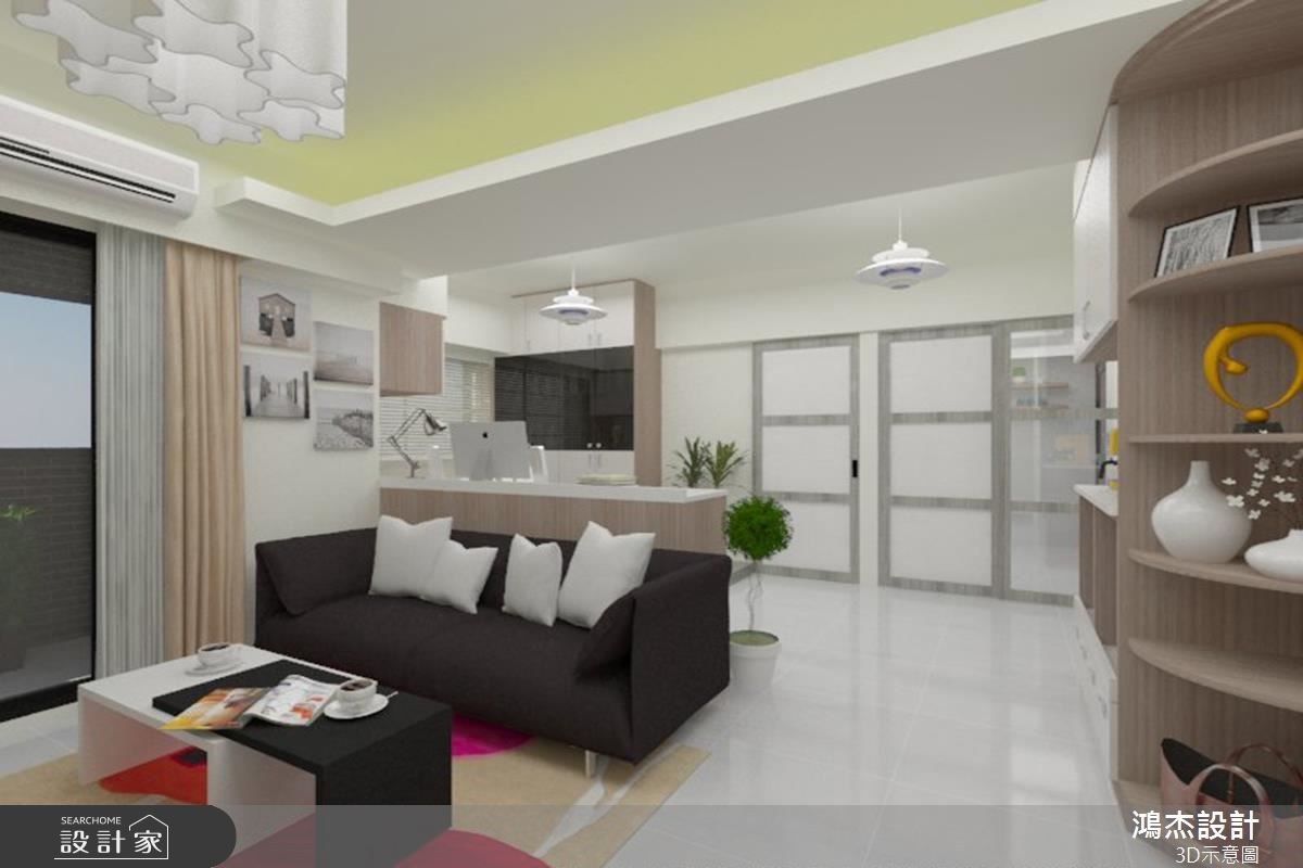 25坪老屋(16~30年)＿簡約風客廳書房案例圖片＿鴻杰室內設計＿鴻杰_25之3