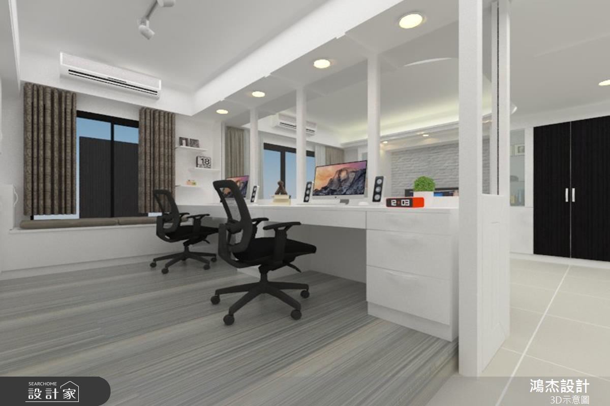 30坪新成屋(5年以下)＿現代風書房案例圖片＿鴻杰室內設計＿鴻杰_26之9