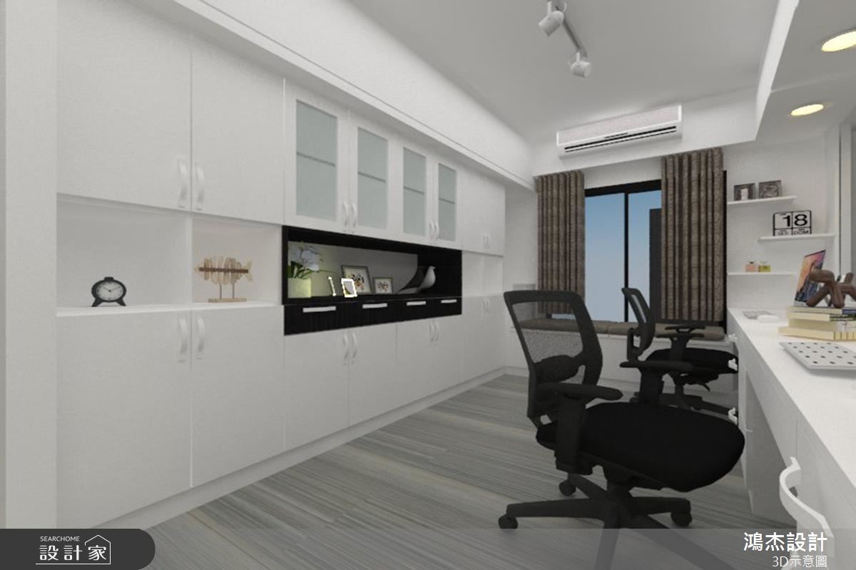 30坪新成屋(5年以下)＿現代風書房案例圖片＿鴻杰室內設計＿鴻杰_26之10