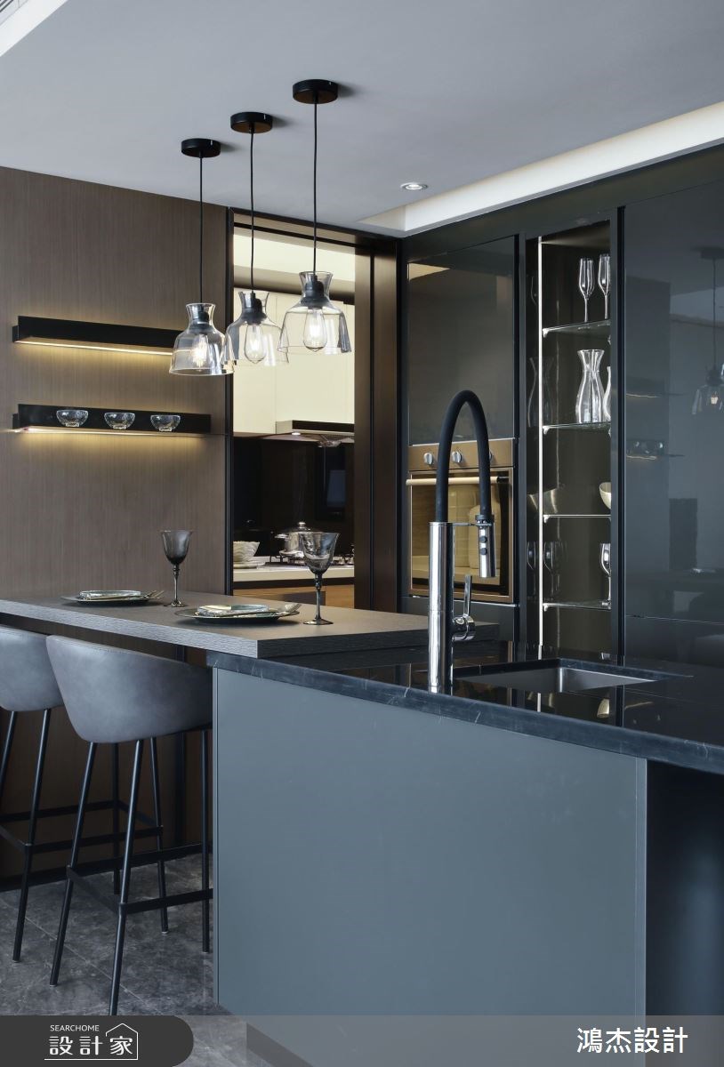 63坪新成屋(5年以下)＿現代風餐廳吧檯案例圖片＿鴻杰室內設計＿鴻杰_27之7