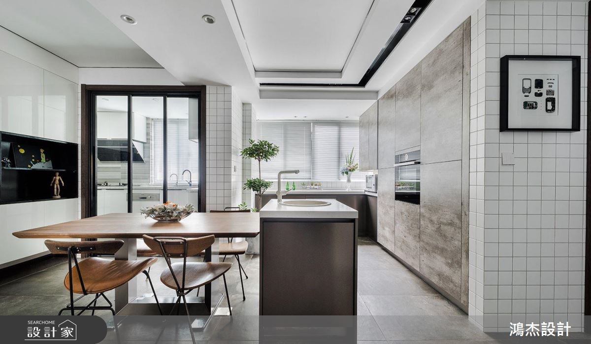 70坪新成屋(5年以下)＿工業風餐廳廚房吧檯案例圖片＿鴻杰室內設計＿鴻杰_28之5