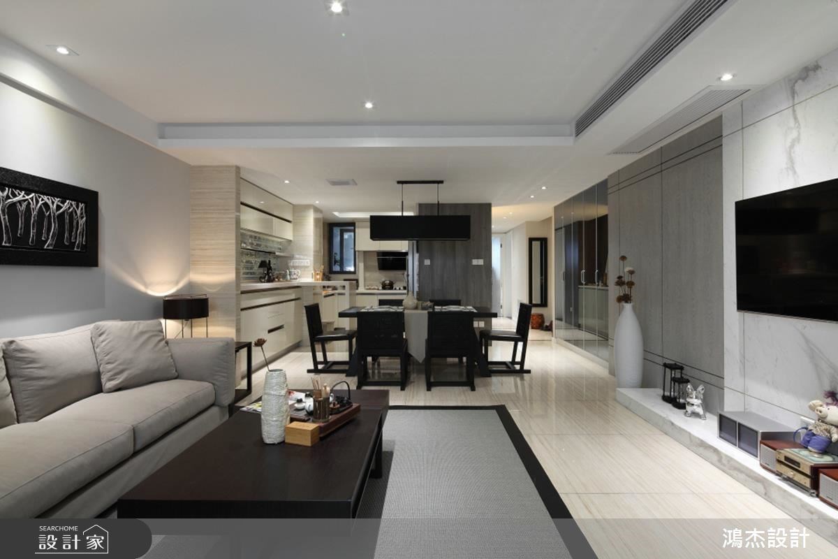 68坪新成屋(5年以下)＿混搭風客廳案例圖片＿鴻杰室內設計＿鴻杰_31之4