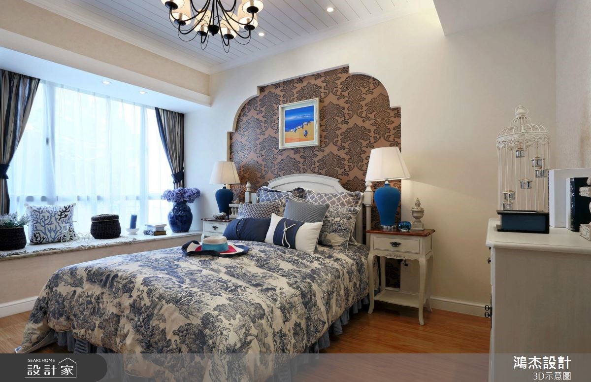 36坪＿地中海風臥室案例圖片＿鴻杰室內設計＿鴻杰_34之6