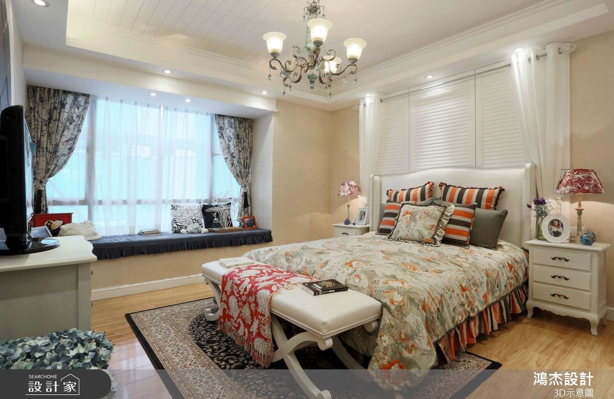36坪＿地中海風臥室臥榻案例圖片＿鴻杰室內設計＿鴻杰_34之7
