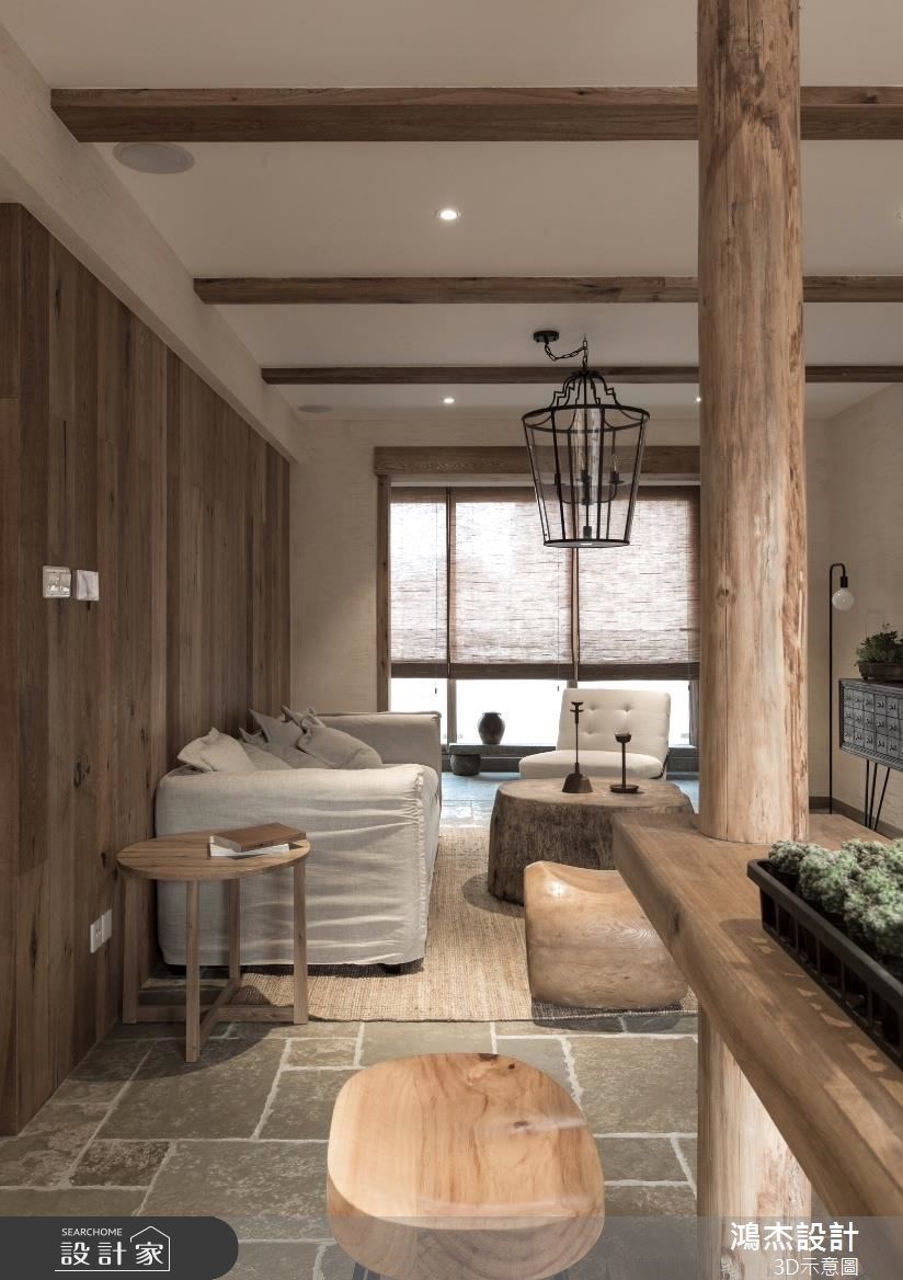 36坪新成屋(5年以下)＿人文禪風客廳案例圖片＿鴻杰室內設計＿鴻杰_35之1