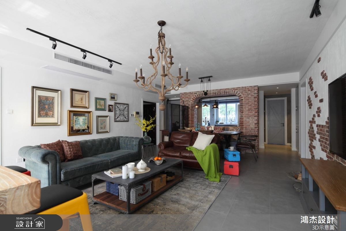 36坪老屋(16~30年)＿混搭風客廳案例圖片＿鴻杰室內設計＿鴻杰_36之1